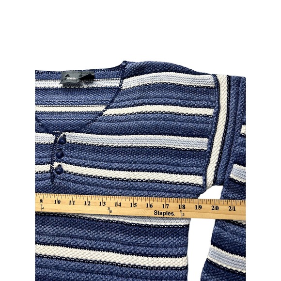 Liz Wear Petites Blue striped Heanly size medium/Large - Picture 6 of 8